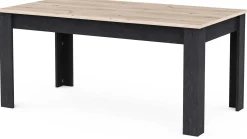 CBA Ausziehbarer Esstisch Aubrey - 170-230x90x77cm - Eiche Dekor/schwarz