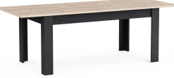 CBA Ausziehbarer Esstisch Aubrey - 170-230x90x77cm - Eiche Dekor/schwarz