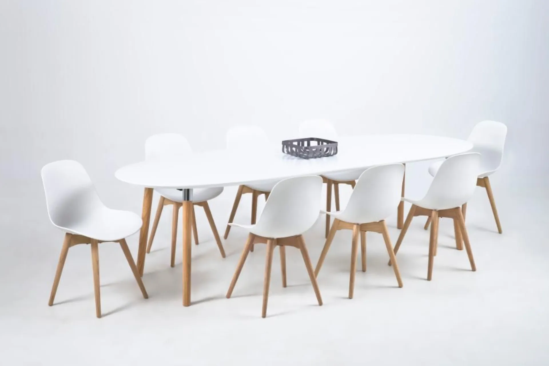 Emob Ausziehbarer Esstisch Benjamin 170/270x100cm - / Eiche