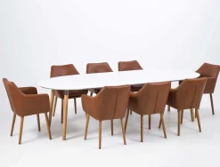 Emob Ausziehbarer Esstisch Benjamin 170/270x100cm - / Eiche