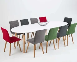Emob Ausziehbarer Esstisch Benjamin 170/270x100cm - / Eiche
