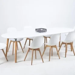 Emob Ausziehbarer Esstisch Benjamin 170/270x100cm - / Eiche