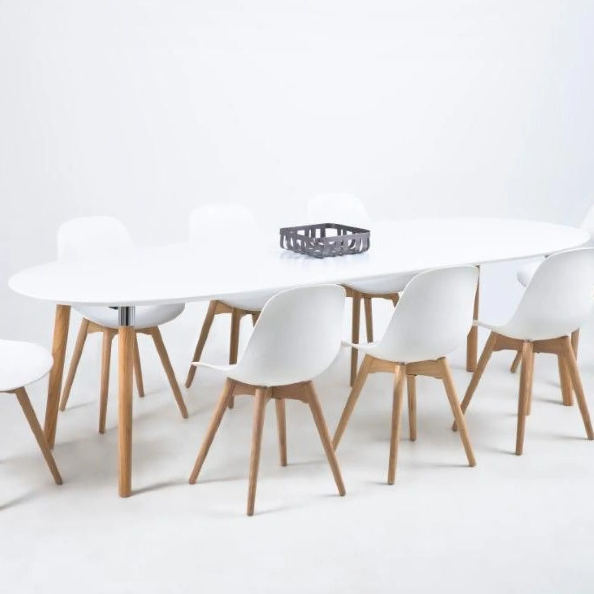 Emob Ausziehbarer Esstisch Benjamin 170/270x100cm - / Eiche
