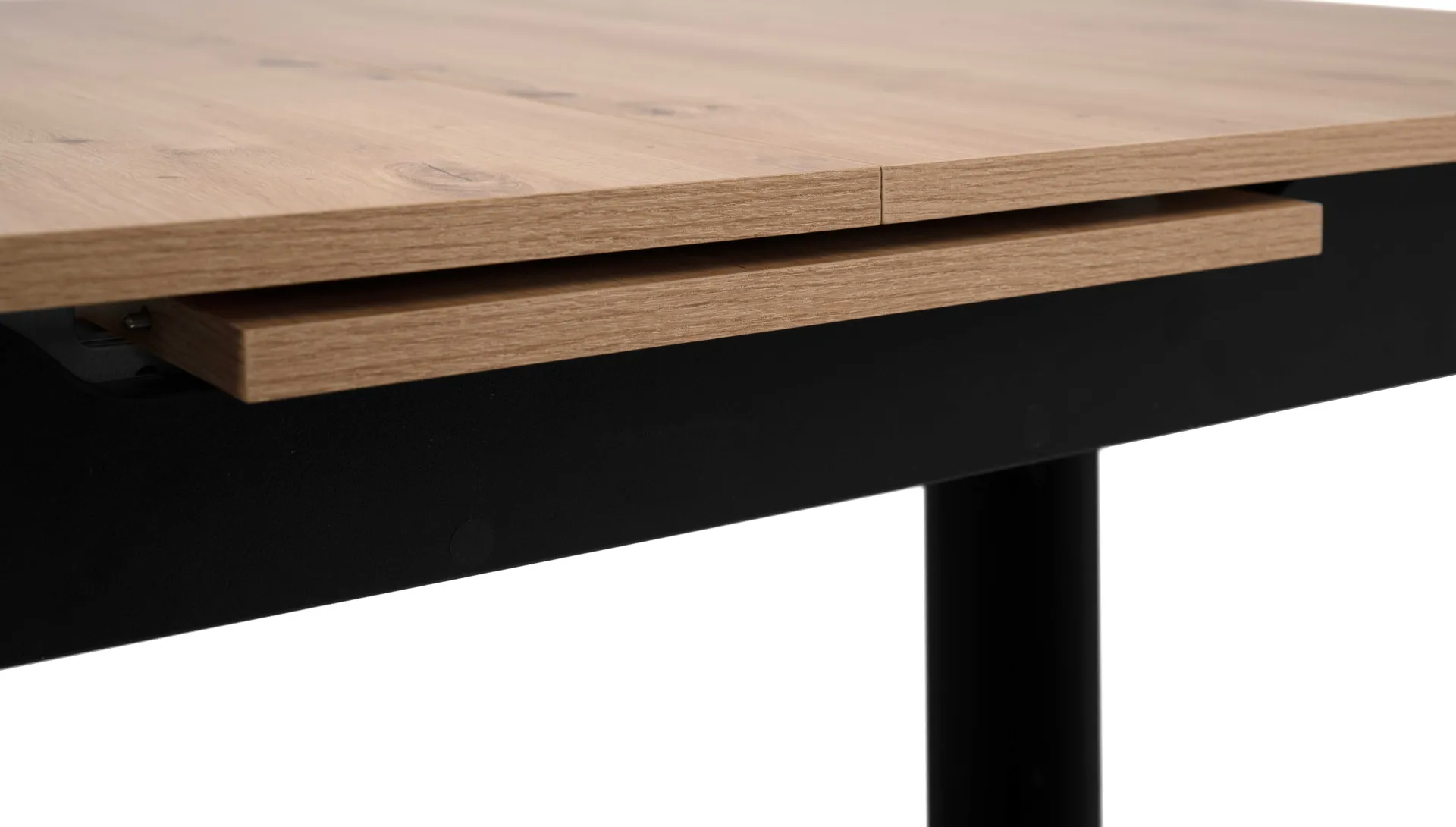 Finori Ausziehbarer Esstisch Birma - 160/200x80x75cm - Artisan Eiche/schwarz