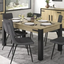 Gautier - Gami Ausziehbarer Esstisch Cork | 160 x 90 x 77 cm | Gold Oak Design