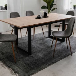 Finori Ausziehbarer Esstisch Damon 160/200x90 - Artisan Eiche/Anthrazit