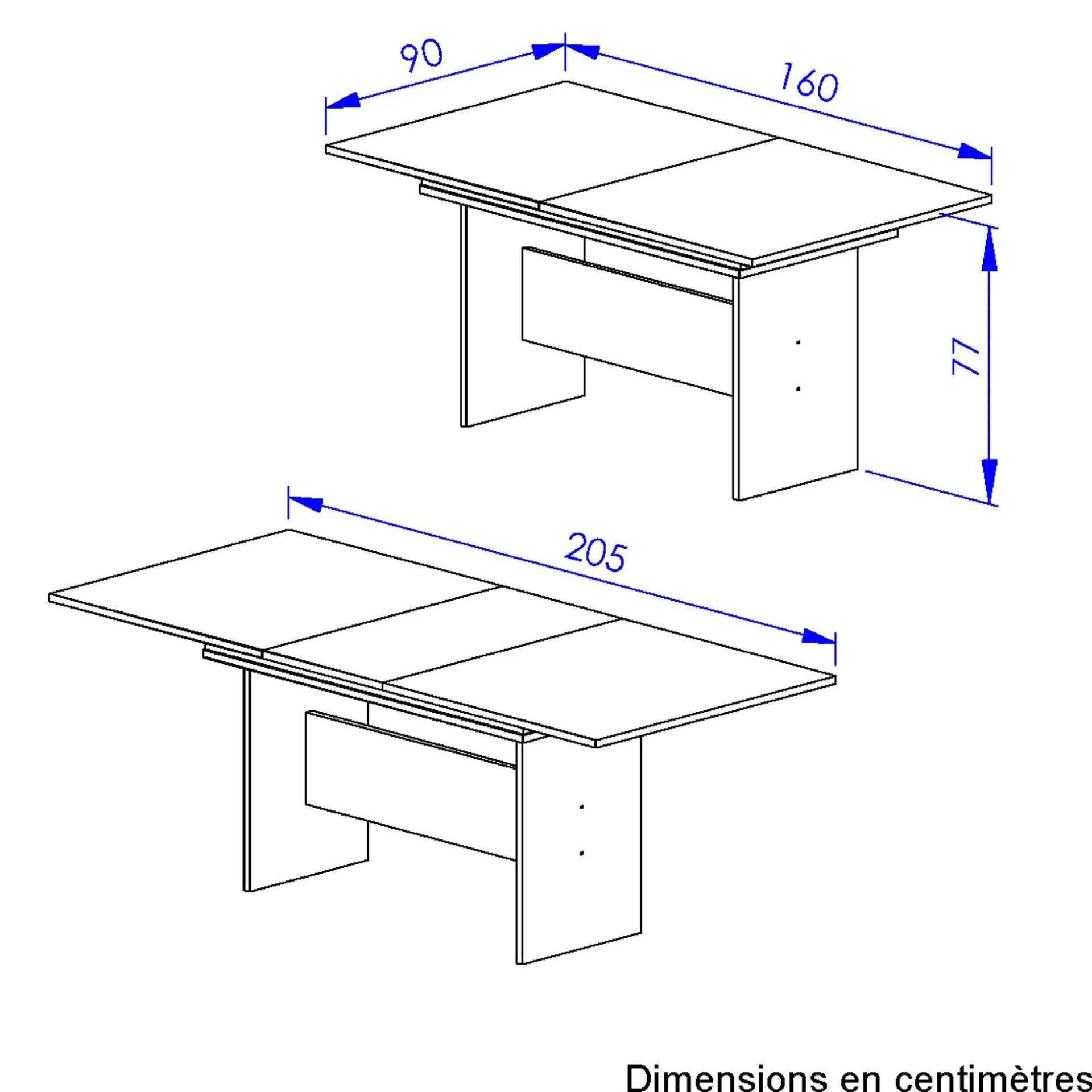 Gautier - Gami Ausziehbarer Esstisch Esteban | 205 x 90 x 77 cm | Helvezia Oak Design