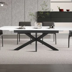 Rousseau Ausziehbarer Esstisch Hestia - 180/220x90x76cm - gesinterter Stein - Marmor