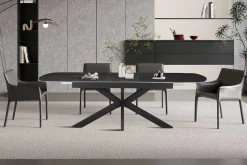 Rousseau Ausziehbarer Esstisch Hestia - 180/220x90x76cm - gesinterter Stein - er Marmor
