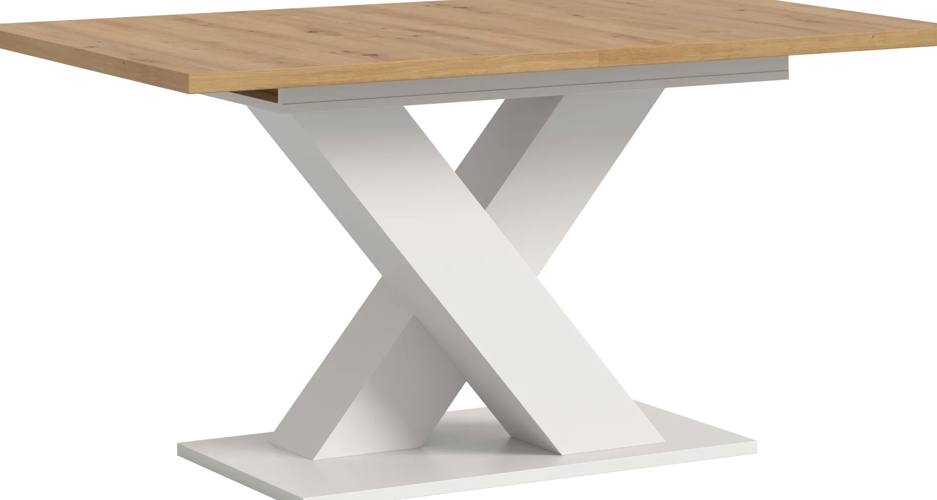 Xonox Ausziehbarer Esstisch Motion Emob - Artisan/Naturweiß - 150-190x76x90 cm