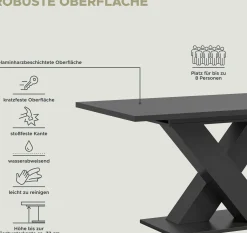 Xonox Ausziehbarer Esstisch Motion Emob - - 150-190x76x90 cm