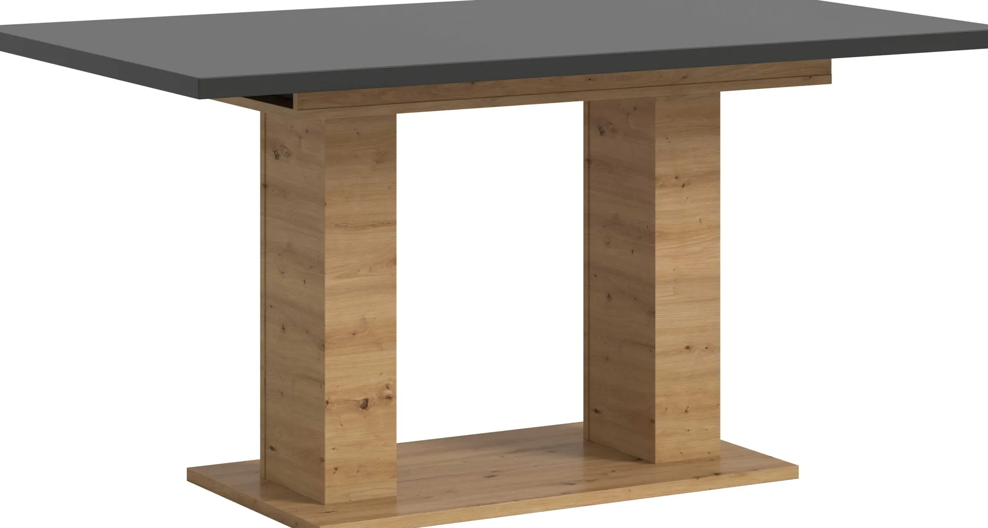 Xonox Ausziehbarer Esstisch Motion Emob - Artisan Holz & Grau - 150-190x76x90 cm
