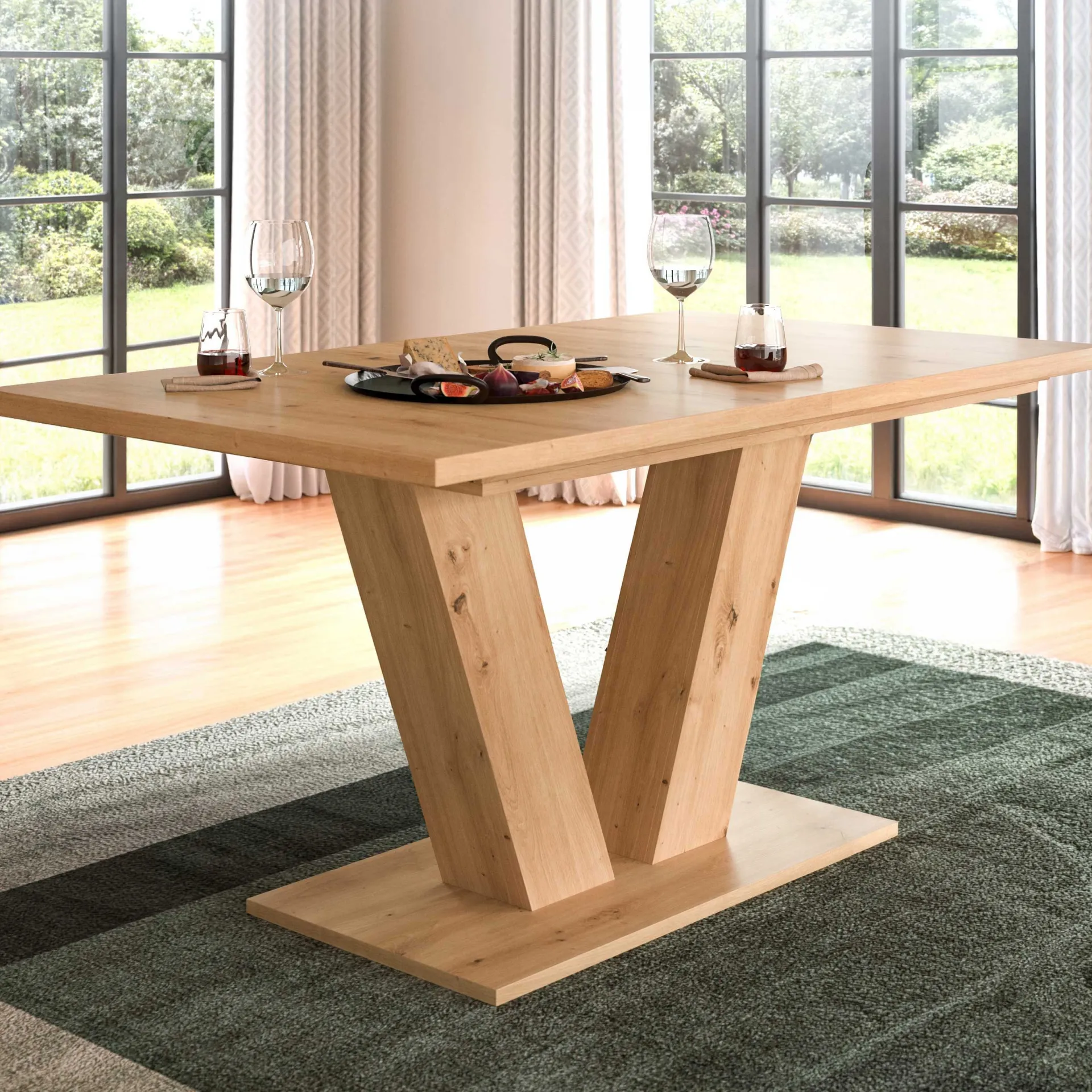 Xonox Ausziehbarer Esstisch Motion Emob in Artisan Natur 150-190x76x90 cm