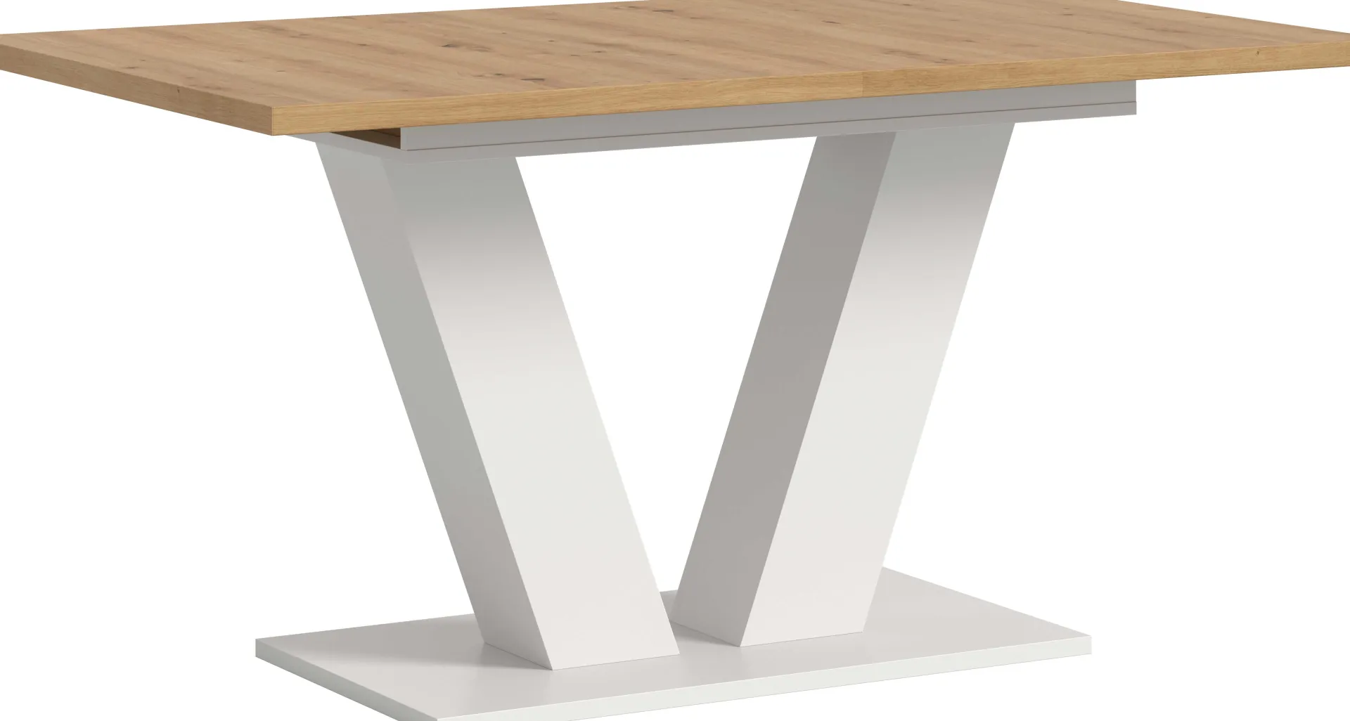 Xonox Ausziehbarer Esstisch Motion Emob - Artisan/Weiß - 150-190x76x90 cm