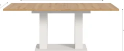 Xonox Ausziehbarer Esstisch Motion Emob - Artisan/Weiß - 150-190x76x90 cm