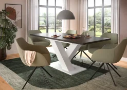 Xonox Ausziehbarer Esstisch Motion Emob - Weiß-Grau - 150-190x76x90 cm