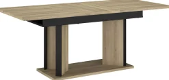 Parisot Ausziehbarer Esstisch Oskar - 160>200x90cm - Eiche Dekor/schwarz