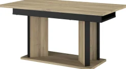 Parisot Ausziehbarer Esstisch Oskar - 160>200x90cm - Eiche Dekor/schwarz