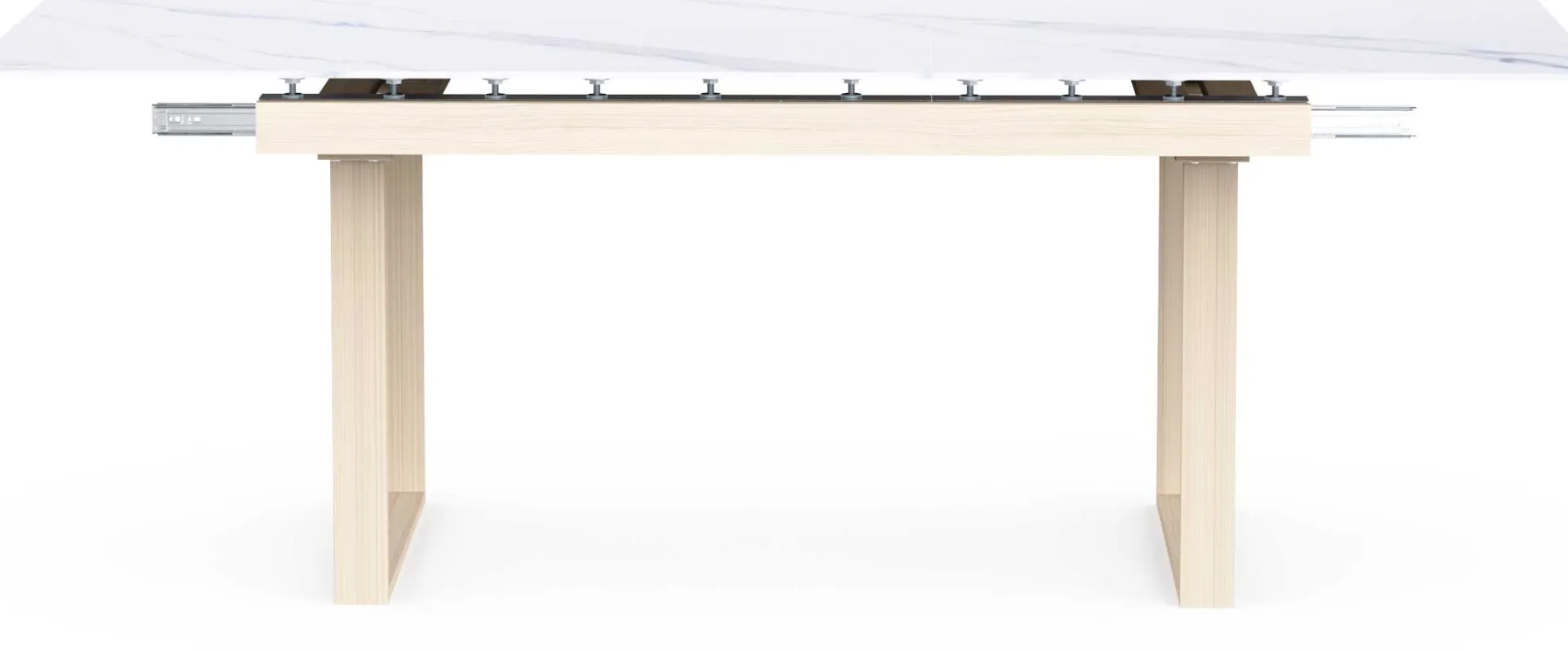 CBA Ausziehbarer Esstisch Stoik - 180-220x90x76cm - Keramik - Marmoroptik