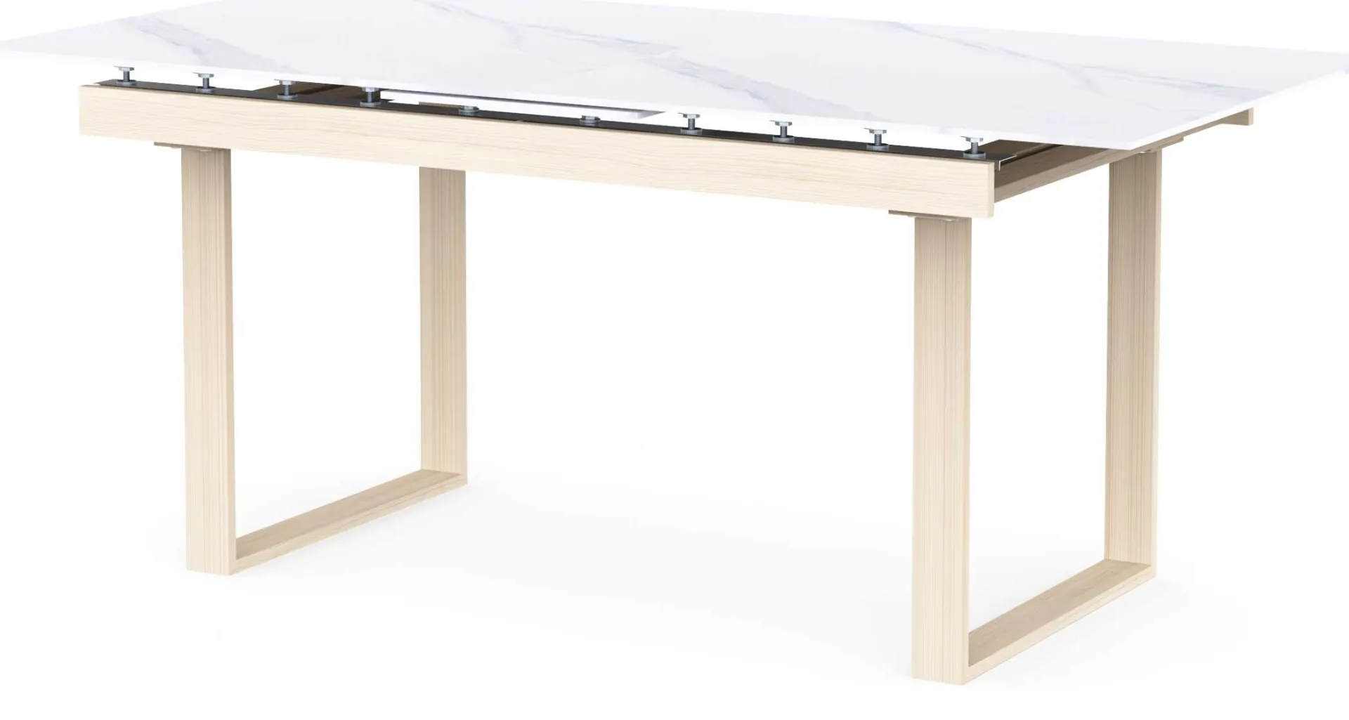 CBA Ausziehbarer Esstisch Stoik - 180-220x90x76cm - Keramik - Marmoroptik