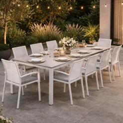 Gescova Ausziehbarer Gartentisch Bettini - Aluminium & Keramik - 220/280 cm - -Grau
