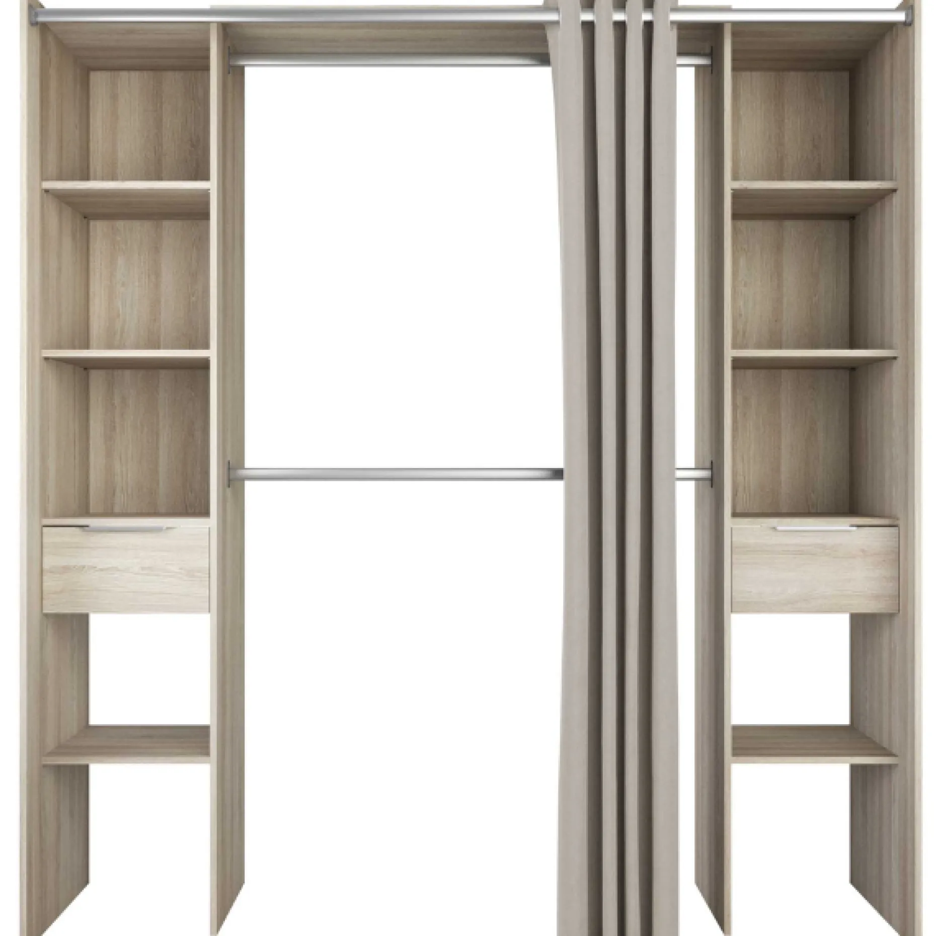 Ausziehbarer Kleiderschrank Diana 115/190 cm-Shannon Eiche