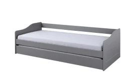 Ausziehbares Bett Leonie | 207 x 96,5 x 62 cm | 100% Melamin beschichtet | Farbe: Dunkelgrau