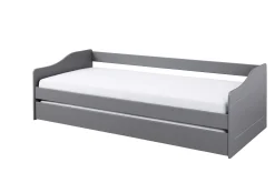 Ausziehbares Bett Leonie | 207 x 96,5 x 62 cm | 100% Melamin beschichtet | Farbe: Dunkelgrau