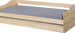 Ausziehbares Bett Leonie | 207 x 96,5 x 62 cm | 100% Melamin beschichtet | Farbe: Blondbraun