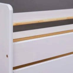 Ausziehbares Bett Surf | 208,5 x 96,4 x 52,5 cm | Farbe: Weiß
