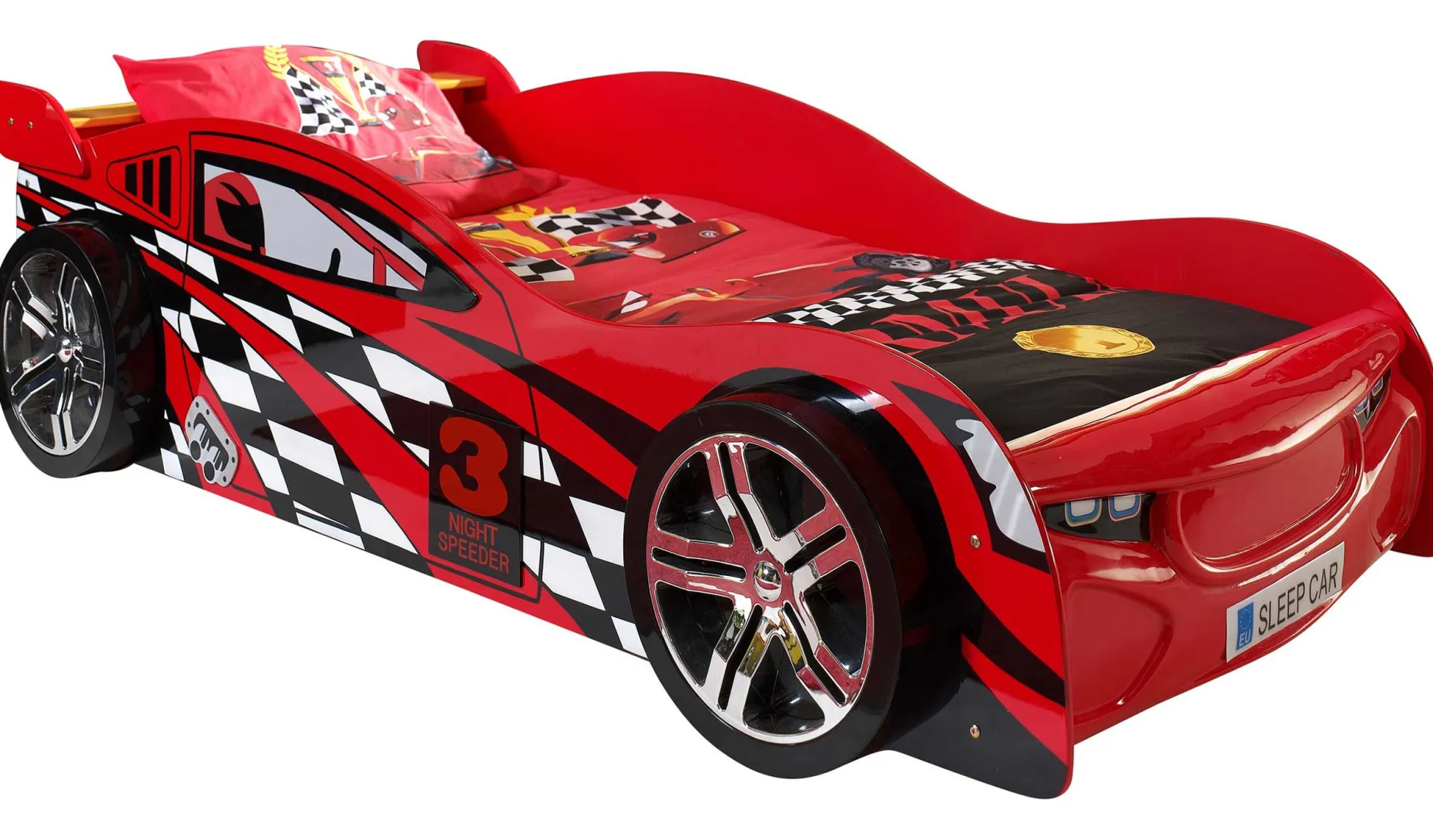 Autobett Night Speeder 90 x 200cm - Rot