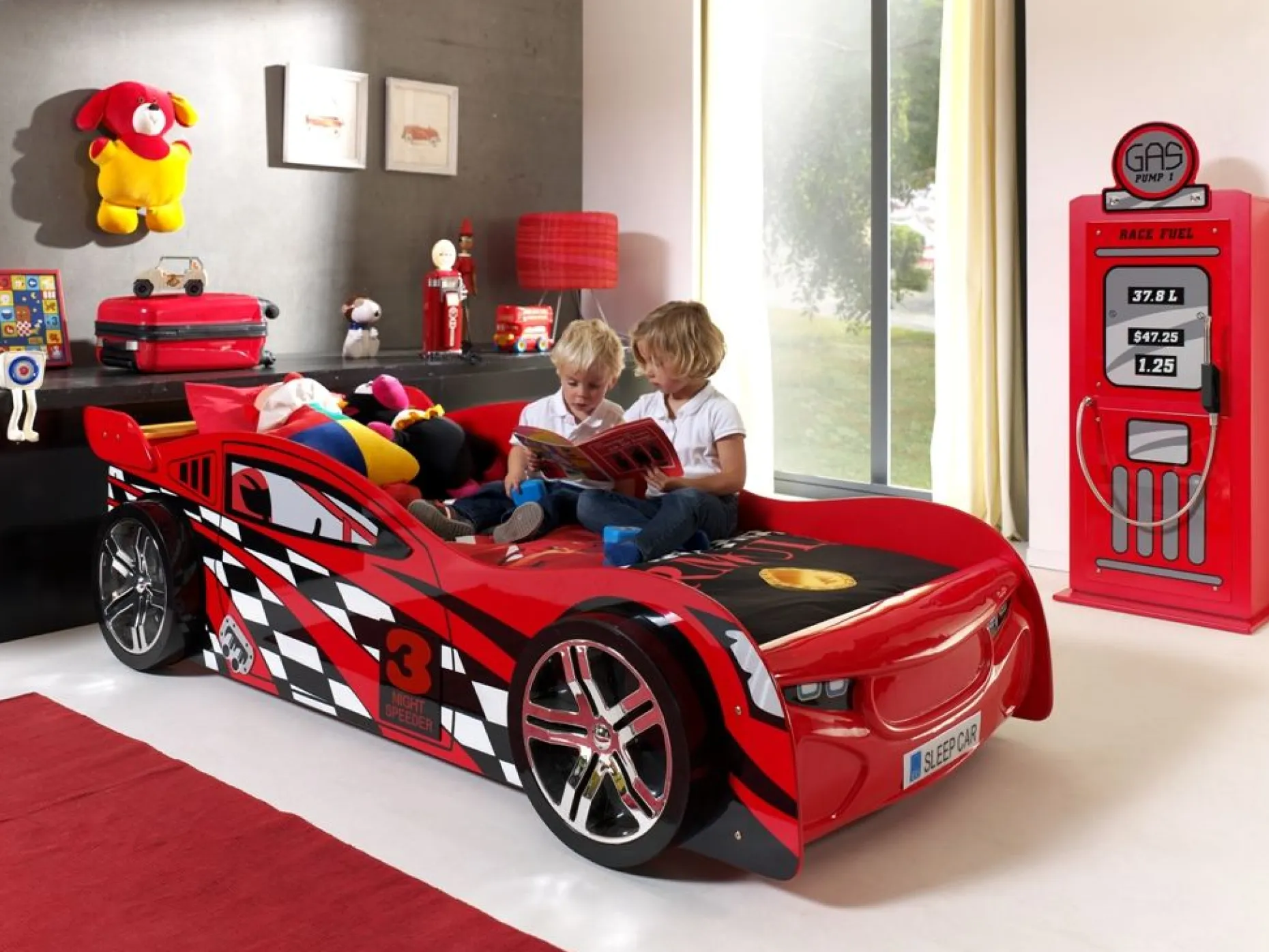 Autobett Night Speeder 90 x 200cm - Rot