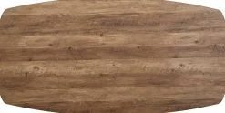 Rousseau Aziz 200 cm Dänischer Ovaltisch mit Mango-Dekor | Metallbeine, MDF-Platte, ABS-Kante | H76 x B200 x T100 cm - 25mm