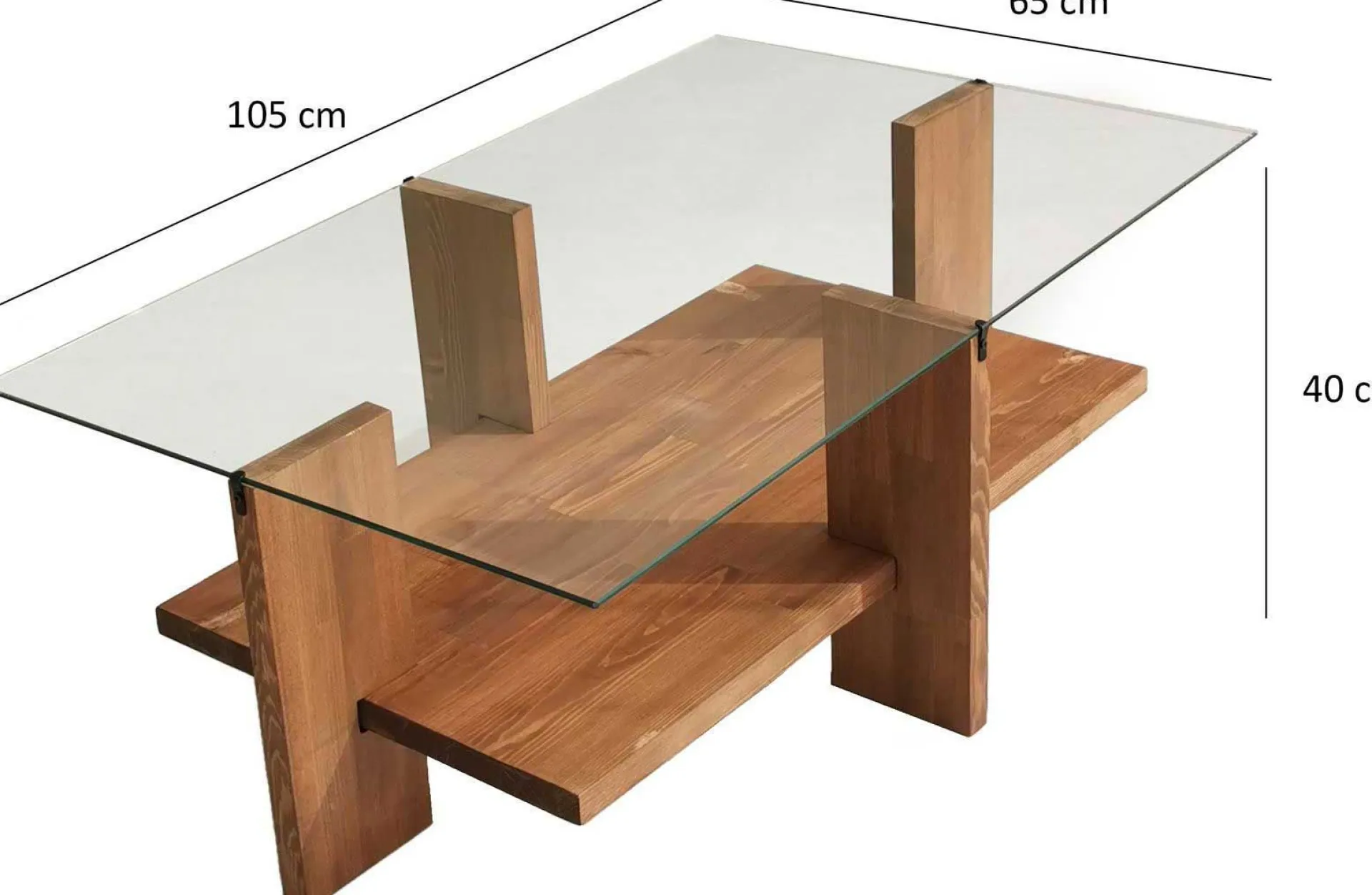 Emob Babylon Couchtisch | GEHÄRTETES GLAS | Holz