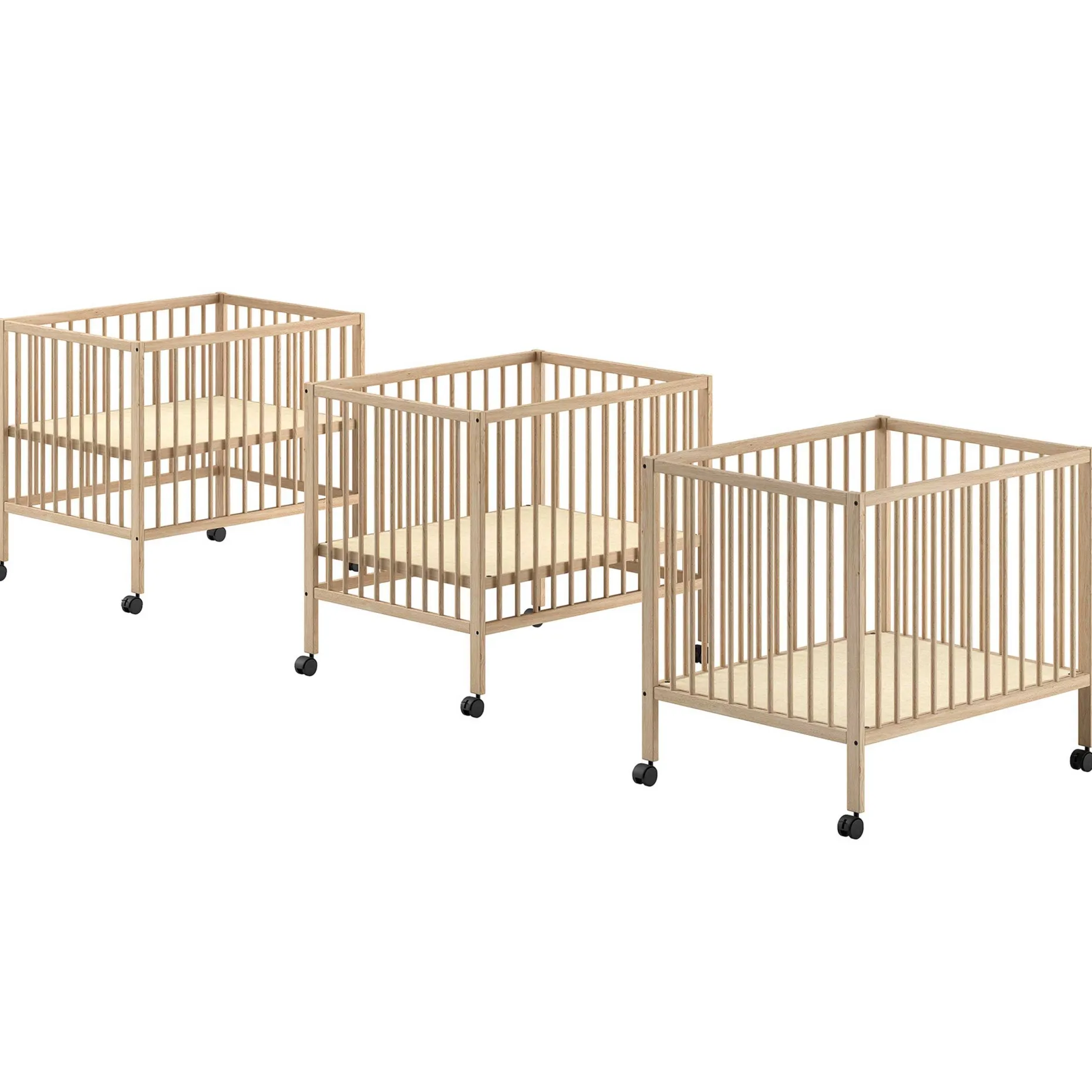 Babypark Dino | 95 x 75 cm | verstellbar | Massivholz Buche