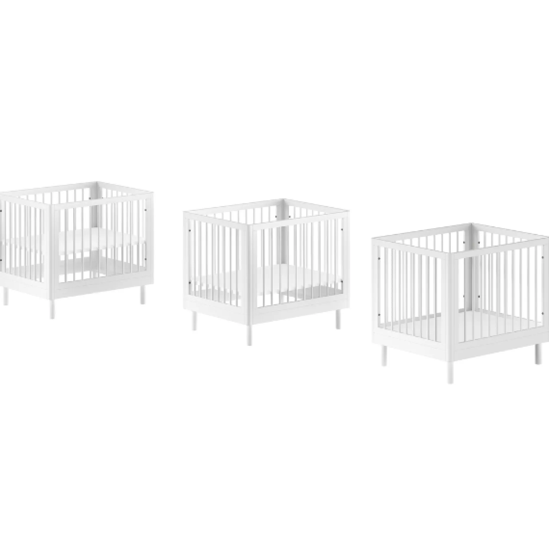 BabyPark 95x75cm Buche Weiß Kinderbett