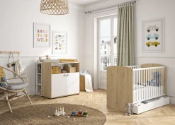 Kinder Gautier - Galipette Baby- und Kleinkindzimmer-Set Arthur | Kinderbett und Kommode | Artisan Oak
