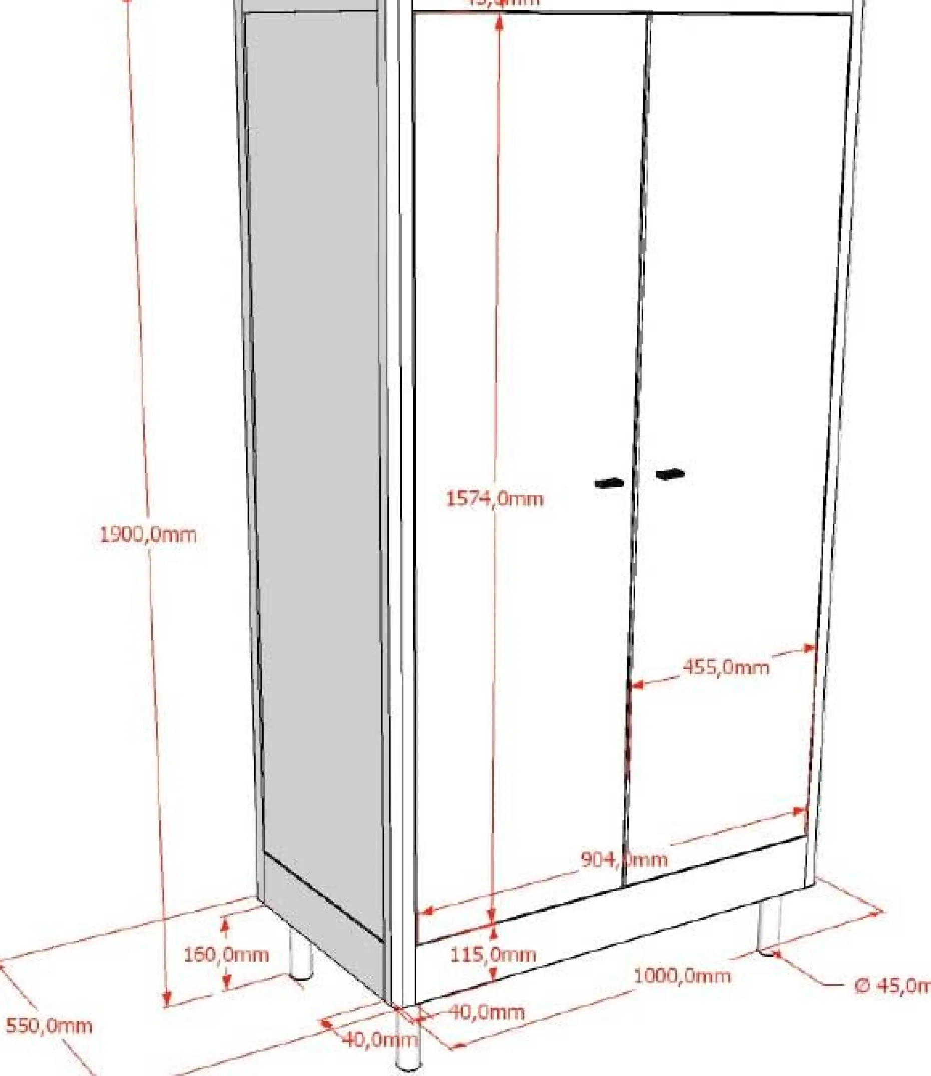Babyzimmer Forrest: Babybett 60x120cm, Wickeltisch, Kleiderschrank - Weißbuche