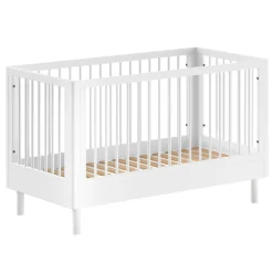 Babyzimmer Forrest: Babybett 70x140cm, Wickeltisch - Buche weiß