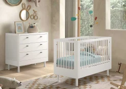 Kinder Vipack Babyzimmer Forrest: Babybett 60x120cm, Kommode - Buche