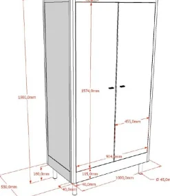 Kinder Vipack Babyzimmer Forrest: Babybett 60x120cm, Kommode, Kleiderschrank - buche