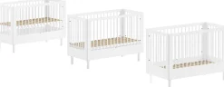 Kinder Vipack Babyzimmer Forrest: Babybett 60x120cm, Kommode, Kleiderschrank - buche