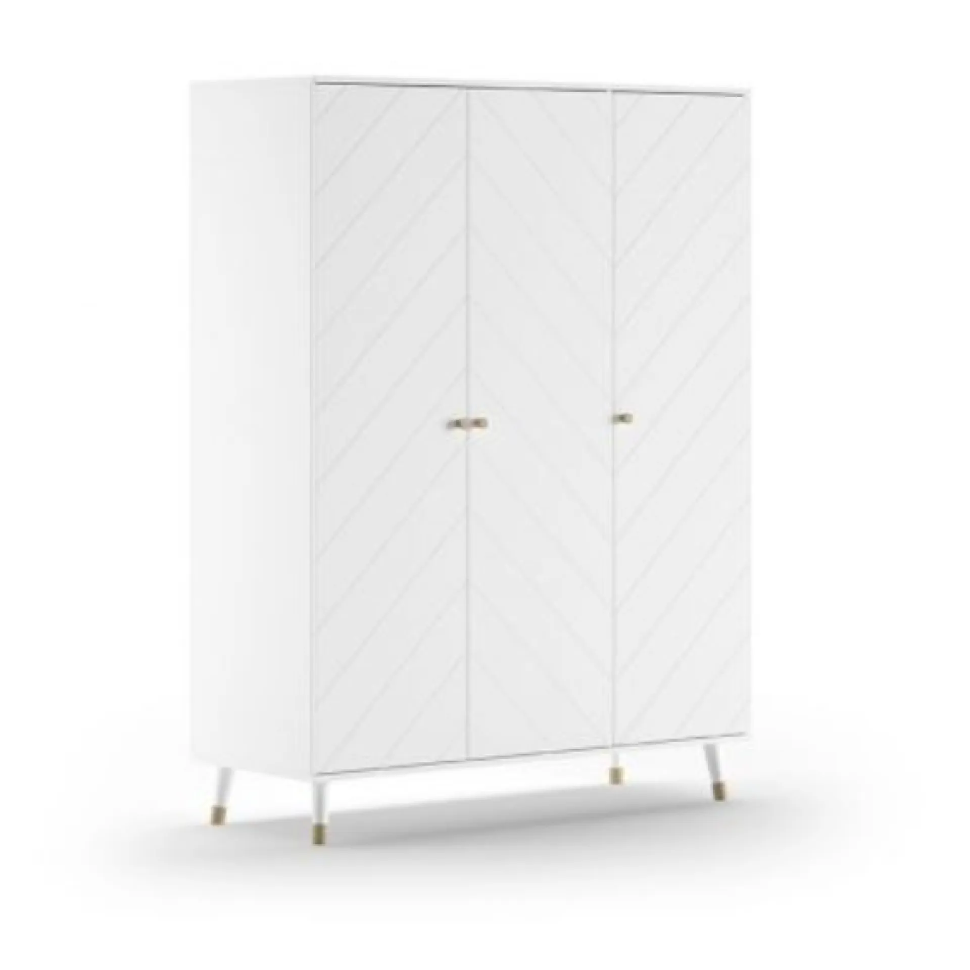 Kinder Vipack Babyzimmer-Set Billy - Dreitüriger Kleiderschrank, Kommode, Wickeltisch und Babybett - MDF/