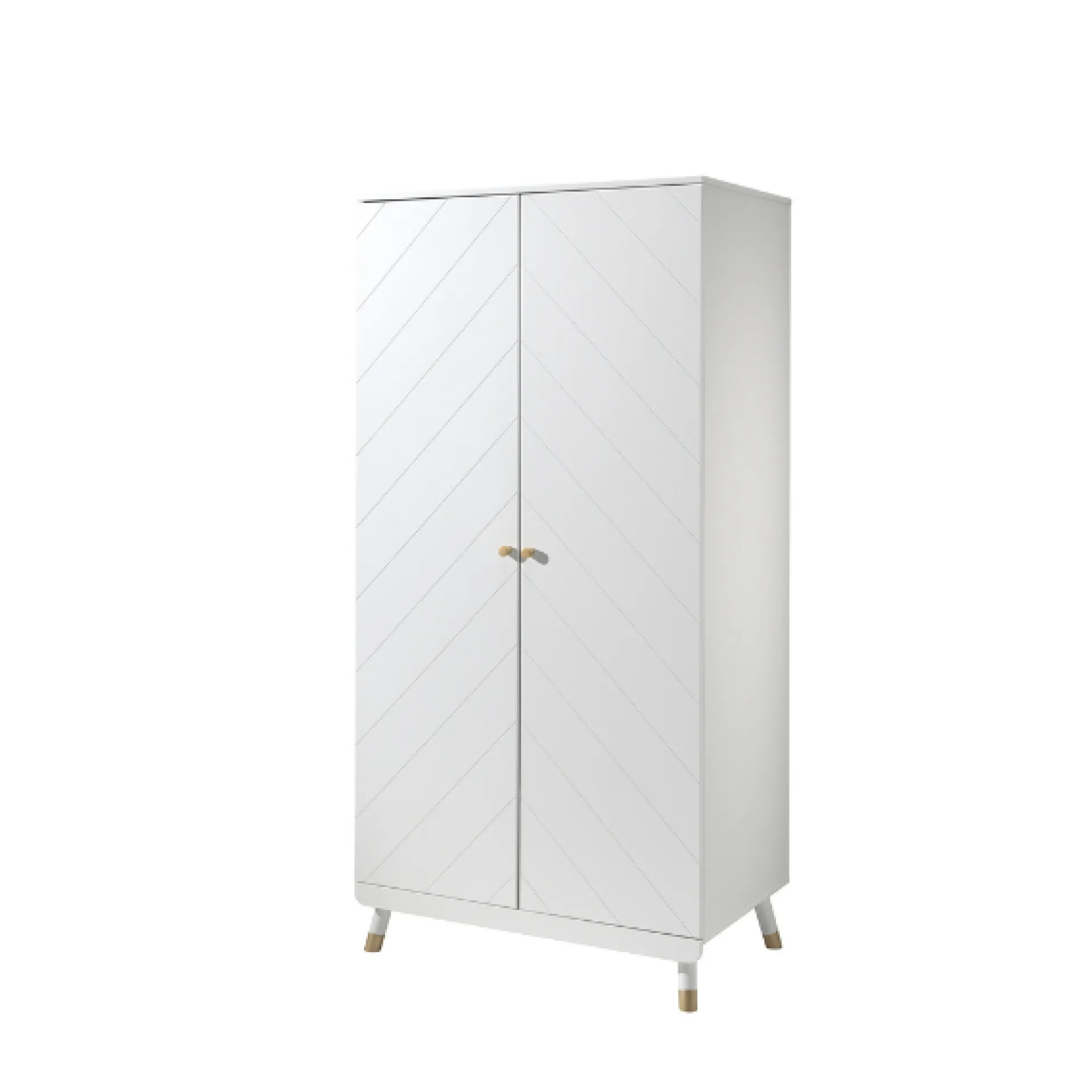 Kinder Vipack Babyzimmer-Set Billy - Zweitüriger Kleiderschrank, Kommode, Wickeltisch & Babybett - MDF/