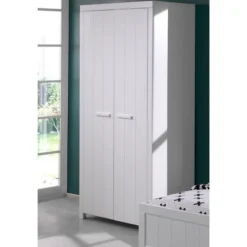 Kinder Vipack Babyzimmer-Set Erik - Dreitüriger Kleiderschrank, Kommode, Wickeltisch & Kinderbett - MDF/