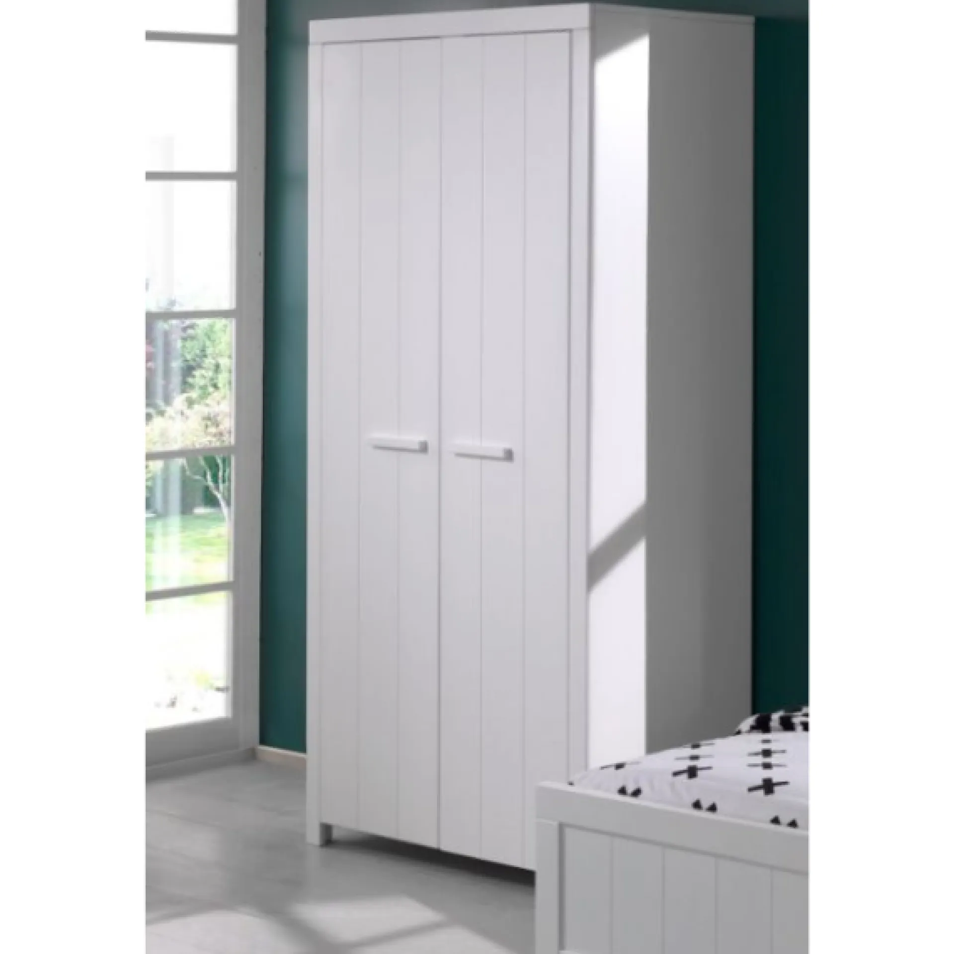 Kinder Vipack Babyzimmer-Set Erik - Dreitüriger Kleiderschrank, Kommode, Wickeltisch & Kinderbett - MDF/