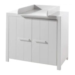 Kinder Vipack Babyzimmer-Set Erik - Dreitüriger Kleiderschrank, Kommode, Wickeltisch & Kinderbett - MDF/