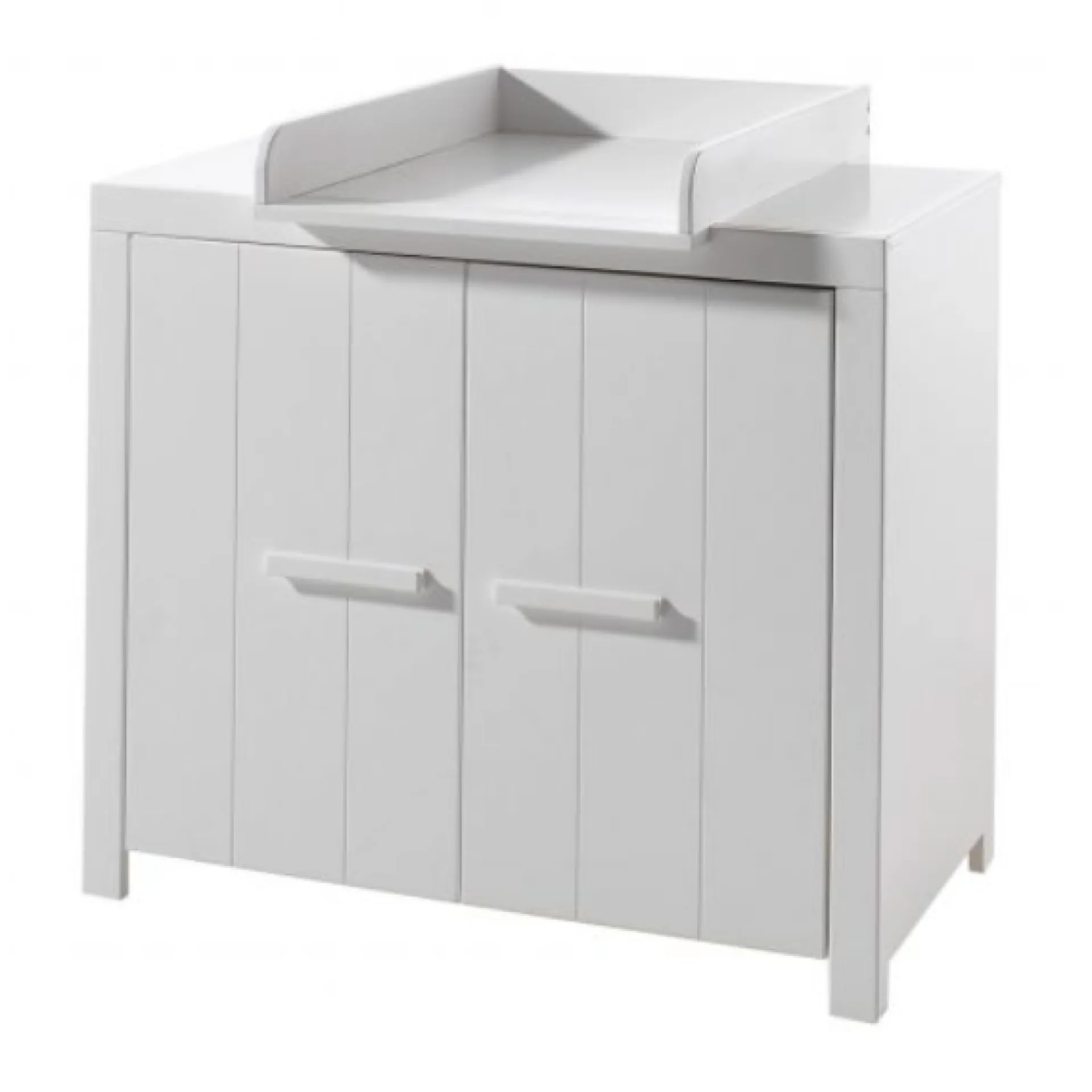 Kinder Vipack Babyzimmer-Set Erik - Dreitüriger Kleiderschrank, Kommode, Wickeltisch & Kinderbett - MDF/