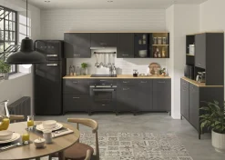 Backofenschrank Manchester | Backofen nicht enthalten | 60 x 60 x 86 cm | Helvezia Oak Design