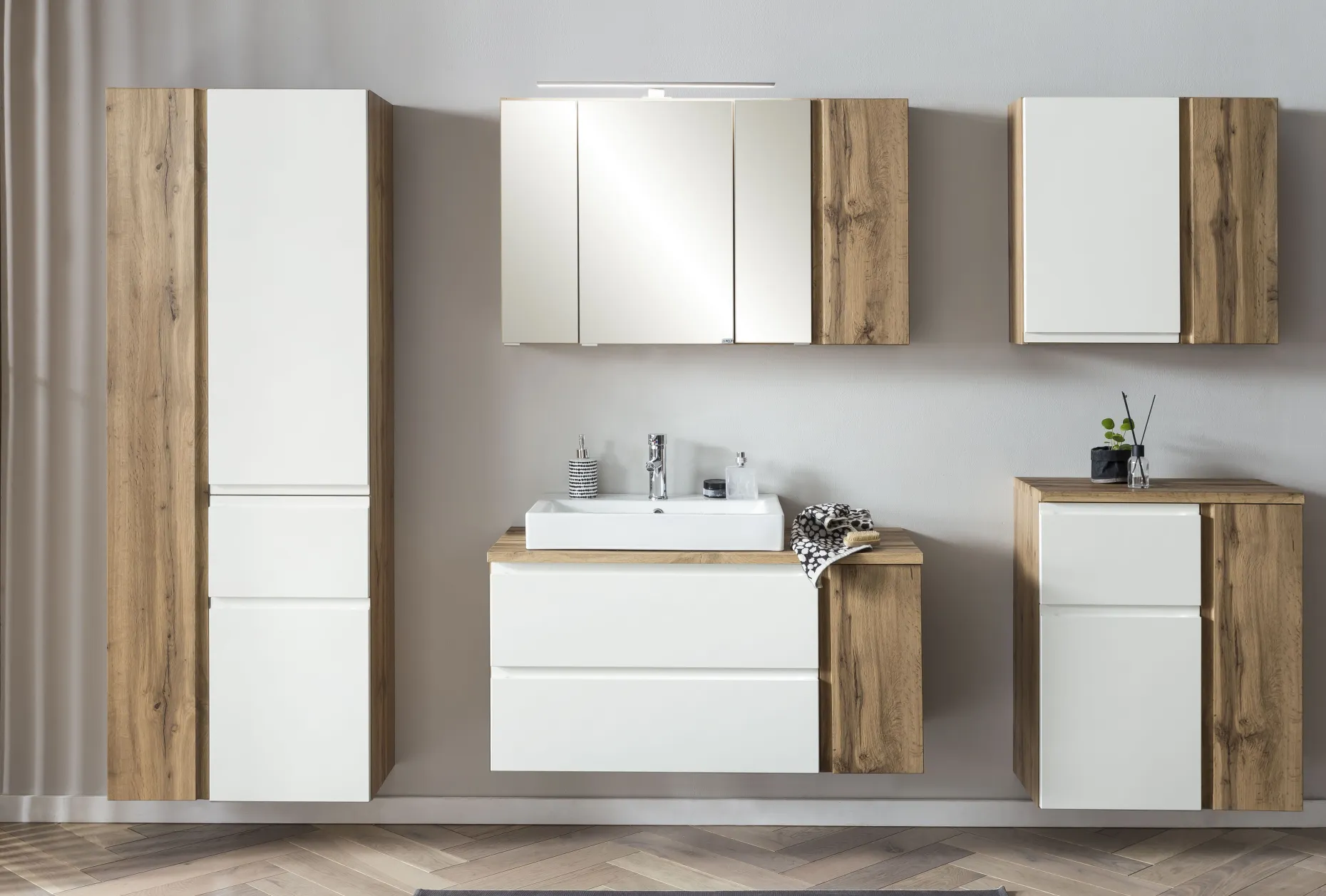 Badezimmer-Anrichte Varese | 65 x 35 x 64 cm | Weiß